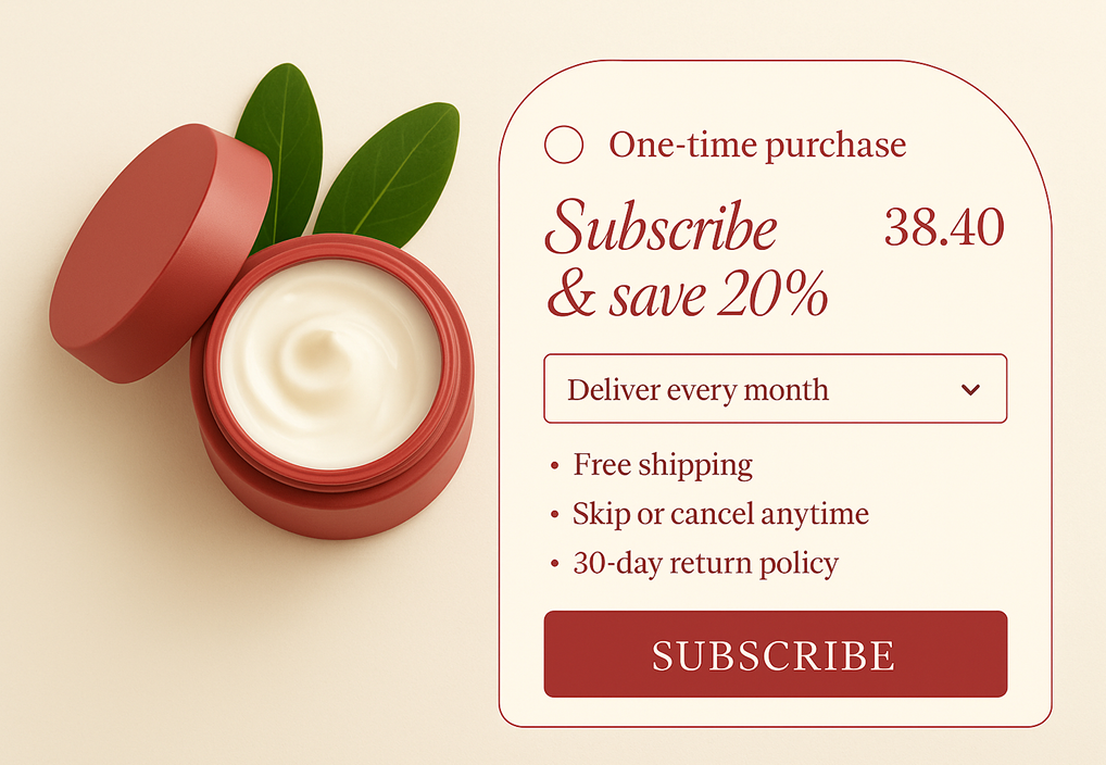 Crimson Glow Subscription Widget