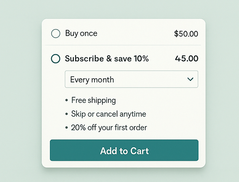 Mint Green Subscription Widget