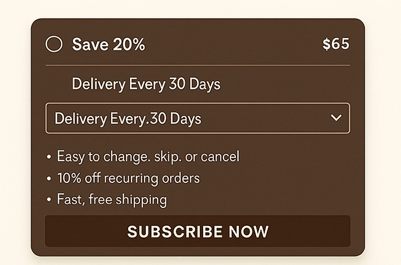 Deep Brown Subscription Widget