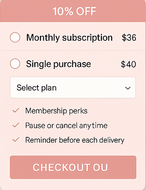 Blush Peach Subscription Widget