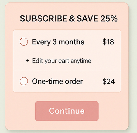 Peach Highlight Subscription Widget