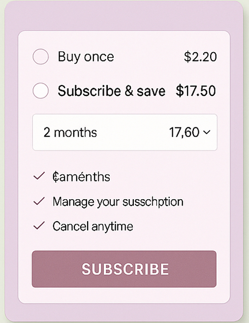 Blush Pink Subscription Widget