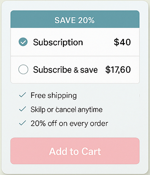 Ocean Blue Subscription Widget