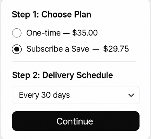 Step-by-Step Subscription Widget