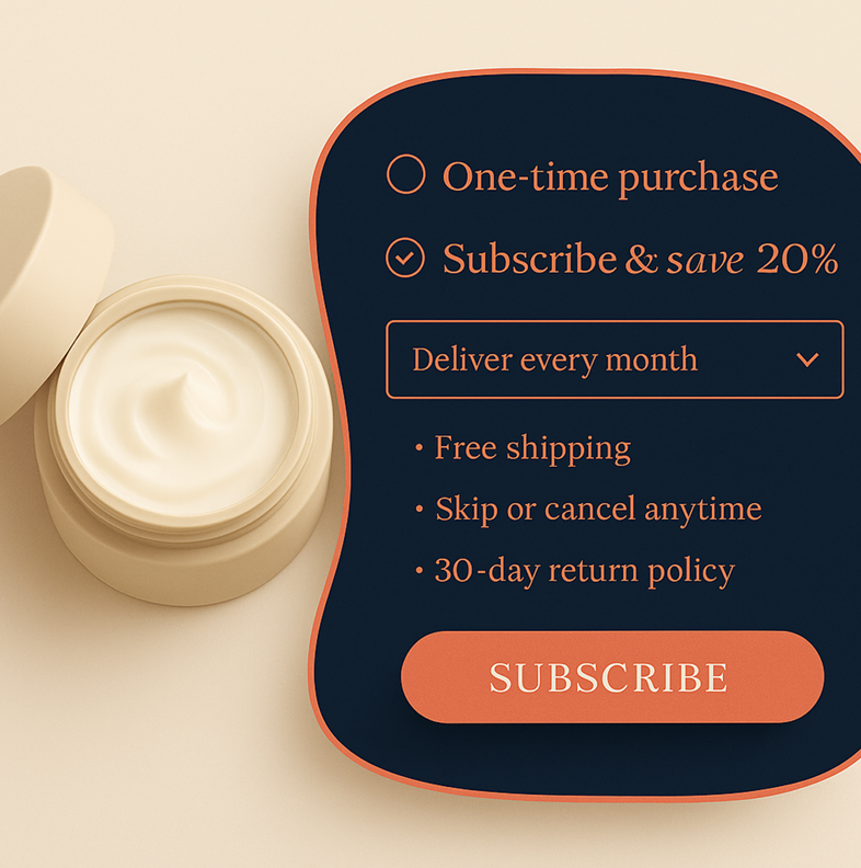 Navy Minimal Subscription Widget