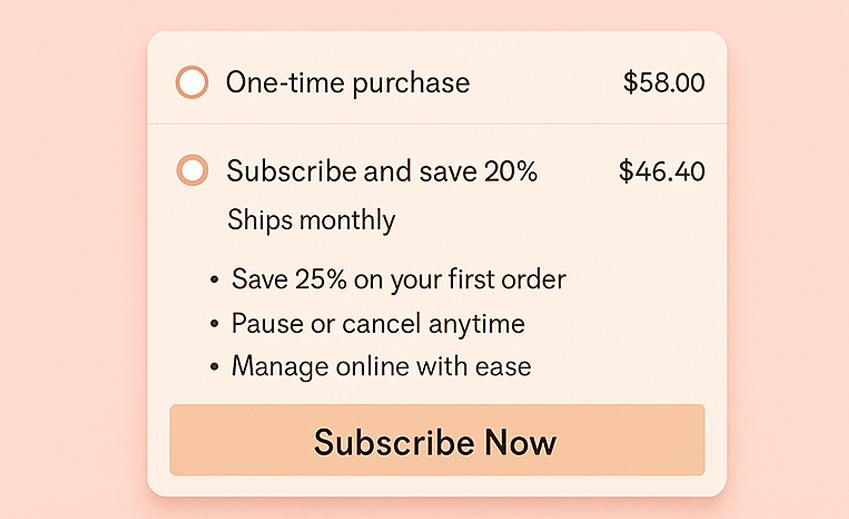Peach Tone Subscription Widget
